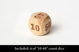 TOYGER Damage Dice (Damage Counter Dice) for Pokemon Trading Card Game TCG (Wooden Natural)