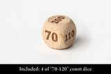 TOYGER Damage Dice (Damage Counter Dice) for Pokemon Trading Card Game TCG (Wooden Natural)