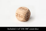 TOYGER Damage Dice (Damage Counter Dice) for Pokemon Trading Card Game TCG (Wooden Natural)
